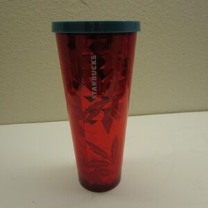 Starbucks Limited Edition Red Foil‎ Holly Berry Cold Cup Tumbler Venti 24oz 710m